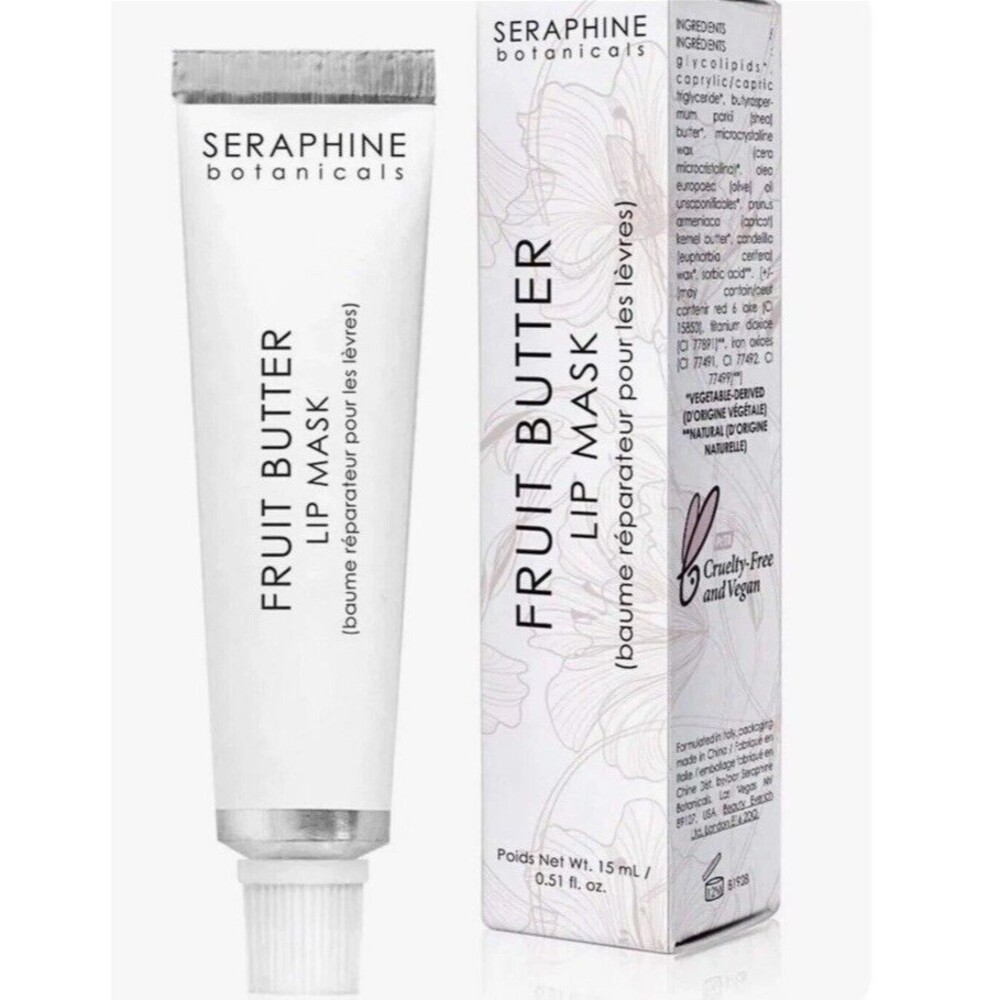 Seraphine Botanicals Fruit Butter Overnight Lip Mask 0.52 Oz SEALED Full Size